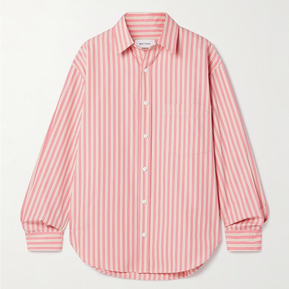 Matteau Classic Shirt Rosa Stripe BNWT